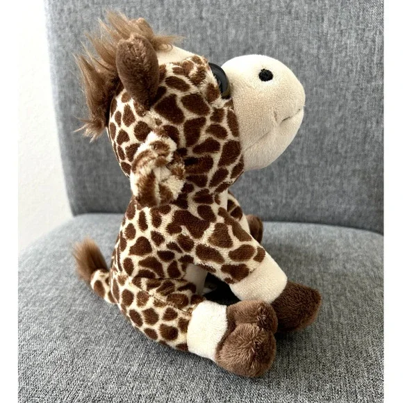 The Petting Zoo Plush Giraffe Bright Eye Stuffed Animal, 8” - Picture 4 of 4
